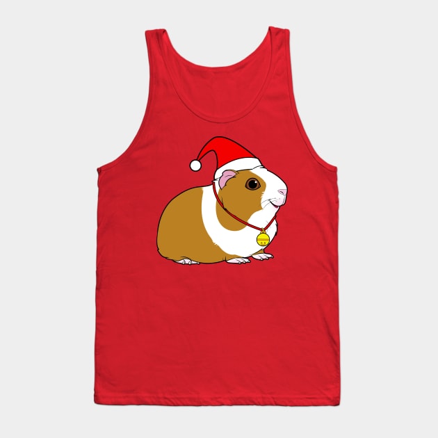 Guinea Pig in a Santa Hat at Christmas Tank Top by PenguinCornerStore